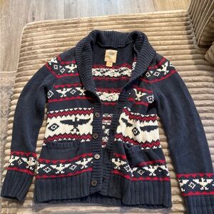 Navy Patterned cardigan